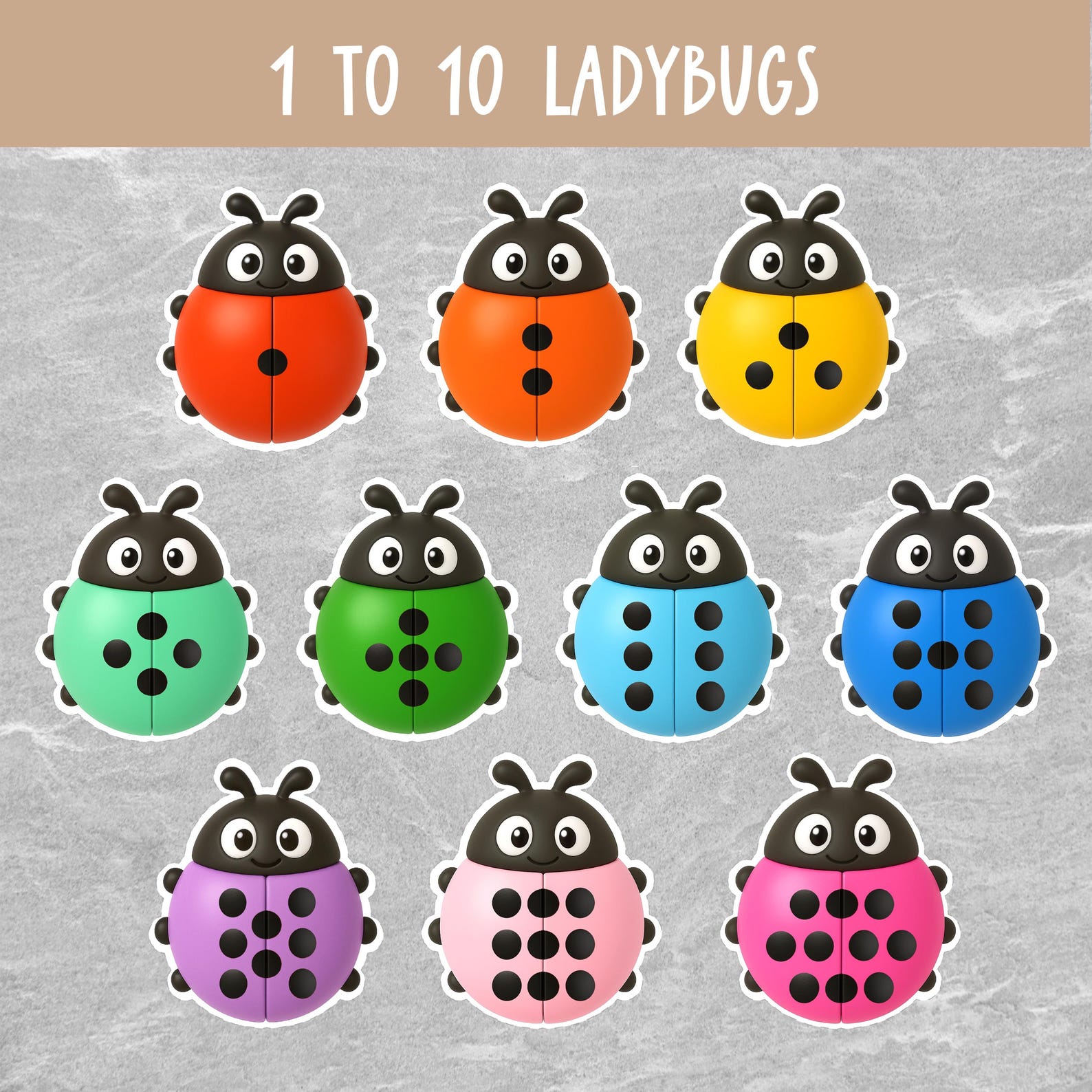 Ladybug Number Matching Game: Preschool Math Printable (digital ...