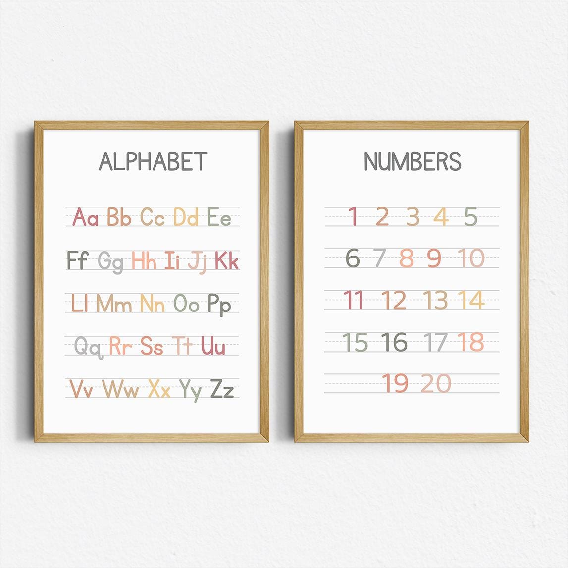 Educational Poster Set | 12 Homeschool Prints | Montessori & Playroom ...