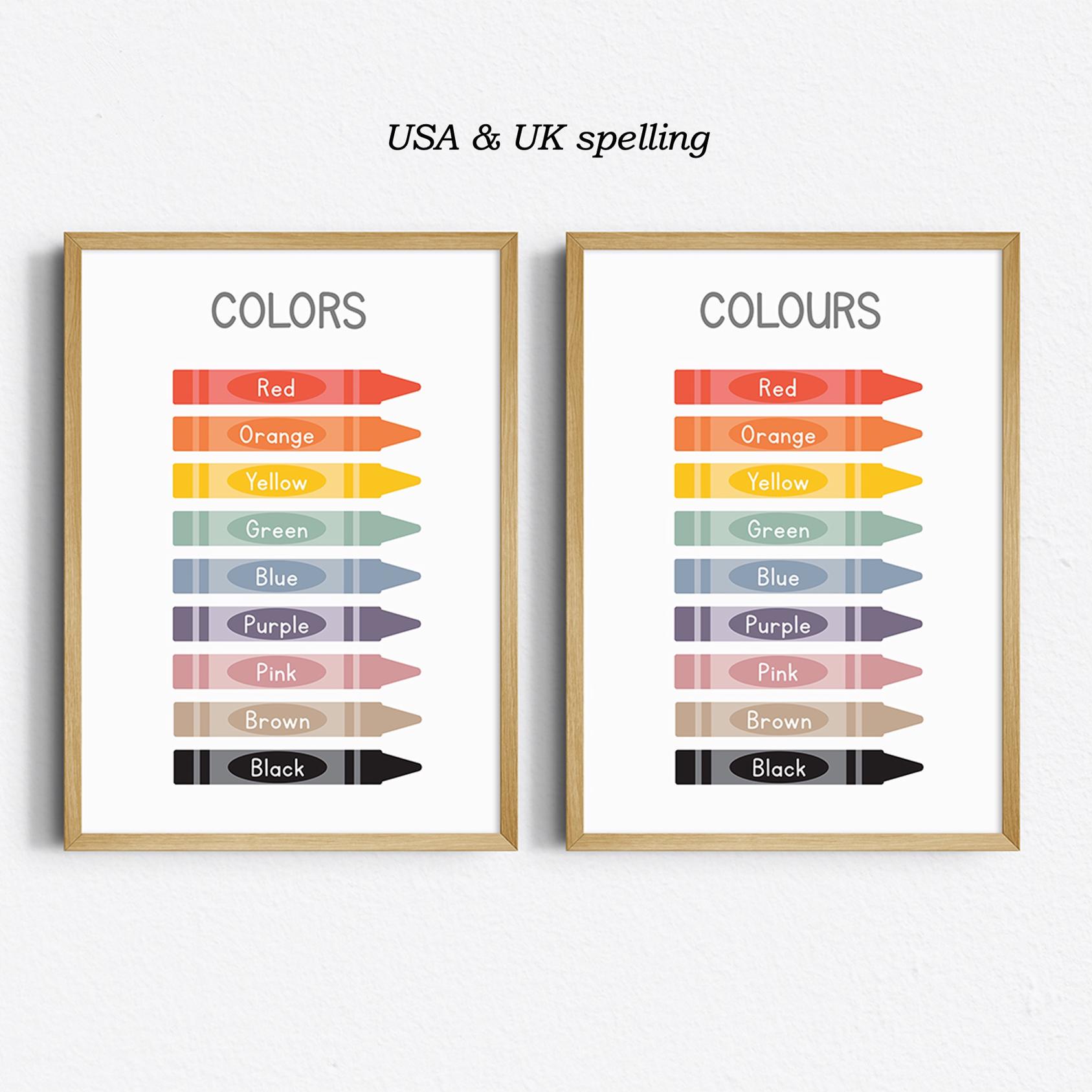 Educational Poster Set | 12 Homeschool Prints | Montessori & Playroom ...