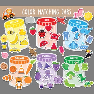 Color Matching Activity for Kids | Toddler Color Printable | Montessori Learning Materials | Homeschool Preschool Curriculum