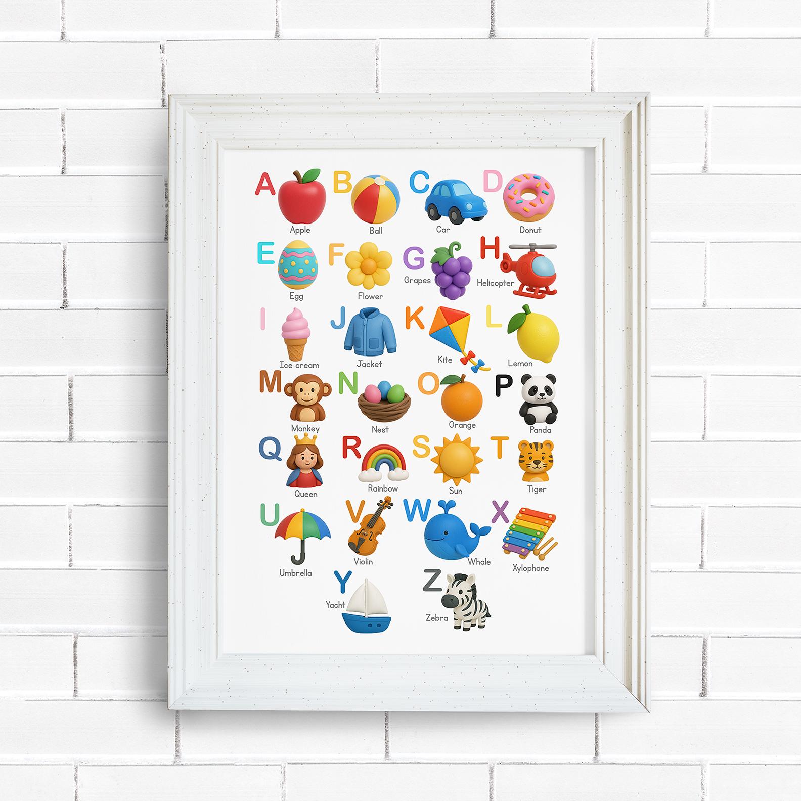 Alphabet Poster: Bright ABC Learning Chart for Kids (digital