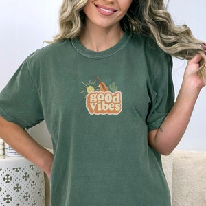 Good Vibes | Desert Cactus & Guitar | Comfort Colors | Unisex Garment-Dyed T-shirt