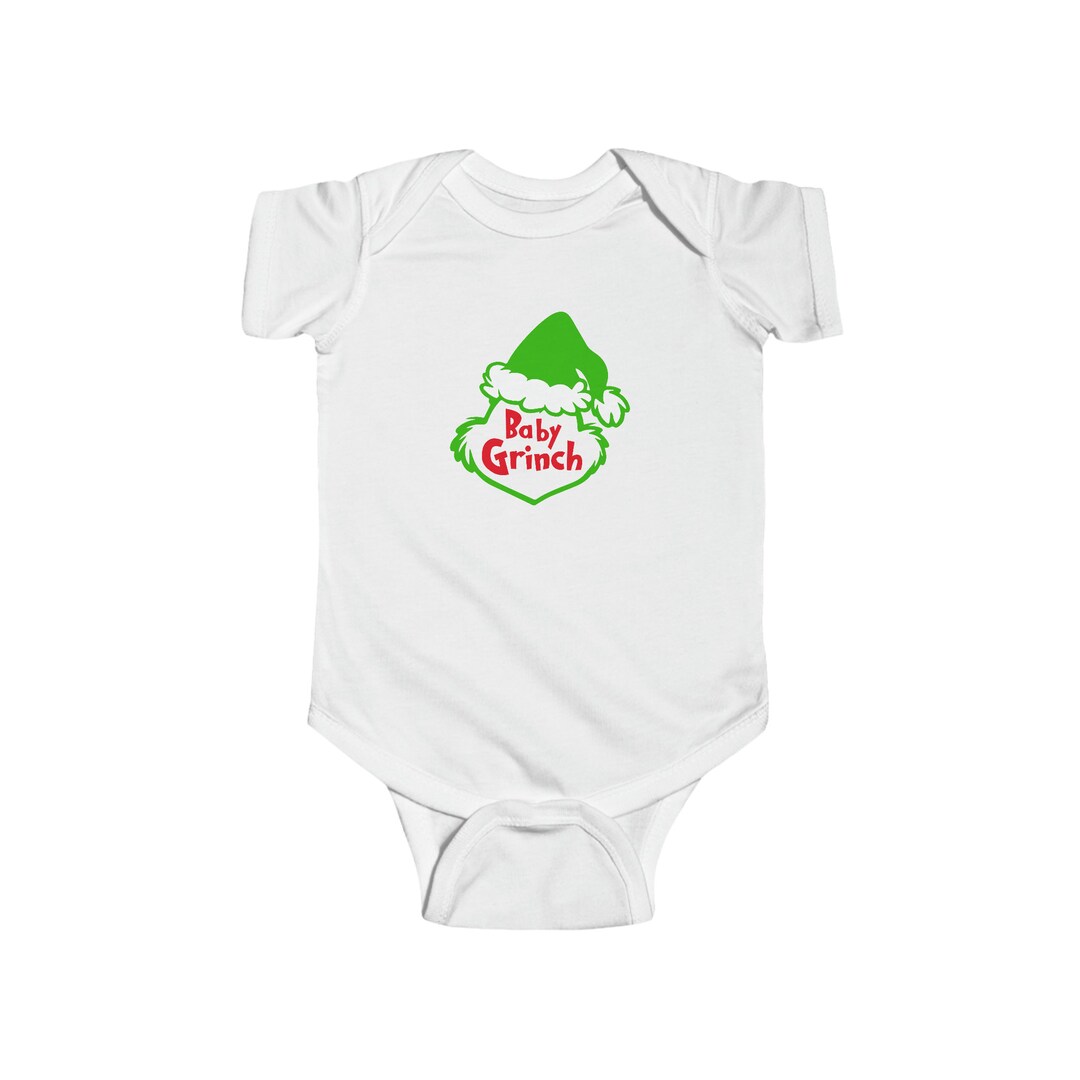 Baby Grinch Onesie Whoville Christmas Holiday Baby Onesie Etsy