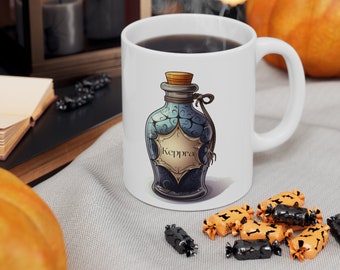 Funny Mental Health Halloween Gift, Keppra (Levetiracetam) Potion Mug, Apothecary Style Design for Spooky Season Lovers