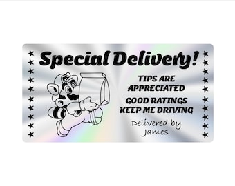 Delivery Driver THANK YOU Stickers – DoorDash & Uber Eats