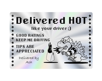 Delivery Driver Rate Me Stickers – DoorDash Uber Eats Drivers INCREASE TIPS!