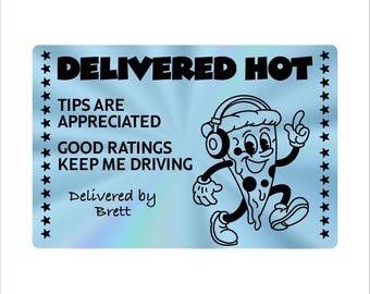 Delivery Driver TIP Stickers for DoorDash & Uber Eats