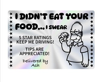 Delivery Driver Funny Stickers – Simpsons DoorDash Uber Eats