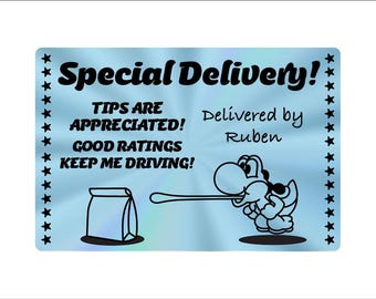 Delivery Driver RATE ME Stickers – DoorDash Uber Eats Drivers