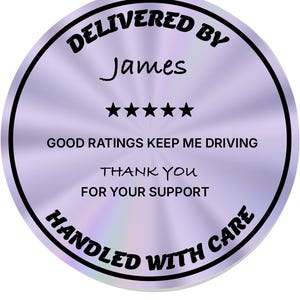 Delivery Driver RATE ME Stickers for DoorDash & Uber Eats