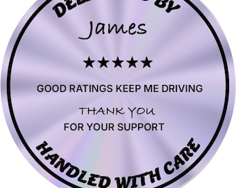 Delivery Driver RATE ME Stickers for DoorDash & Uber Eats