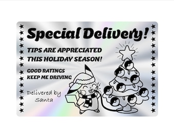 Delivery Driver Rate Me Stickers – DoorDash Uber Eats Drivers INCREASE TIPS!