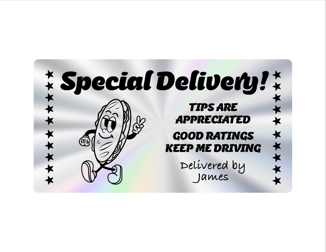 Delivery Driver TIP Stickers for Doordash & Uber Eats - Etsy