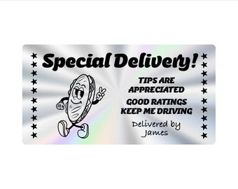 Delivery Driver TIP Stickers for DoorDash & Uber Eats