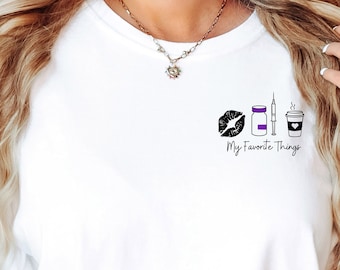 Aesthetic Nurse Shirt, Lips and Lattes Shirt, Botox Shirt, Registered Nurse Injector Shirt, Nurse Injector Gift, Lip Injector Shirt,