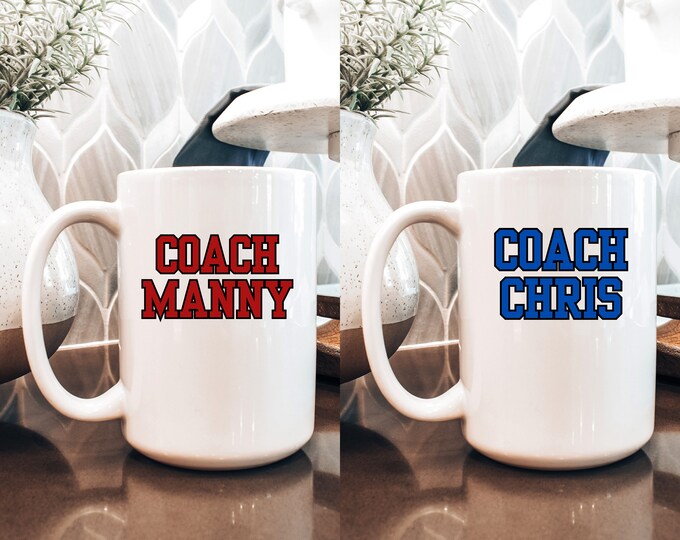 Personalized Mug, Custom Mug for Coach, Personalized Team Mug, Gift for Coaches, Christmas Gift for Coach, Personalized Xmas Gift, 15oz Mug