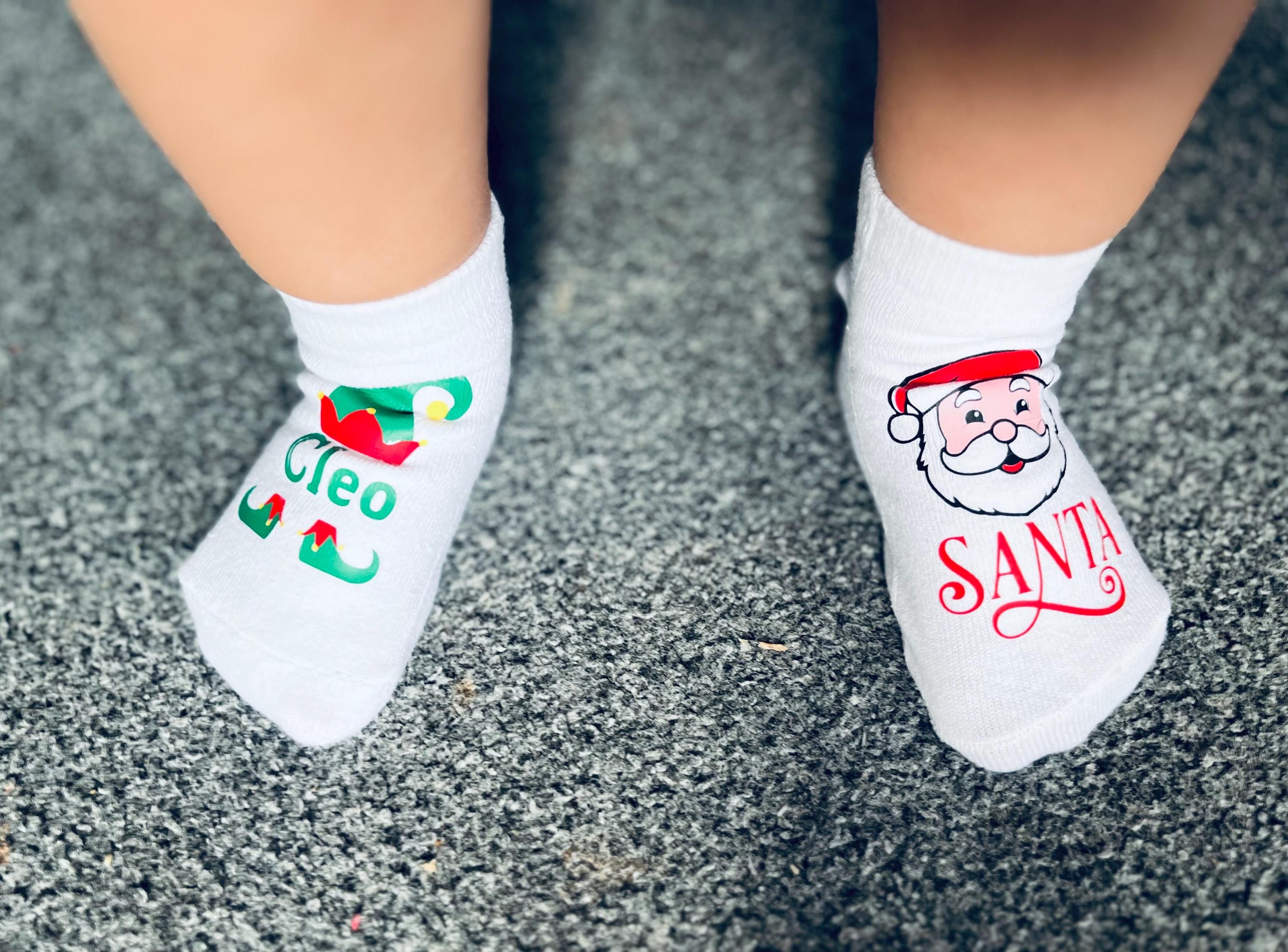 (Set of 3)Personalized Baby/Kids Christmas Socks
