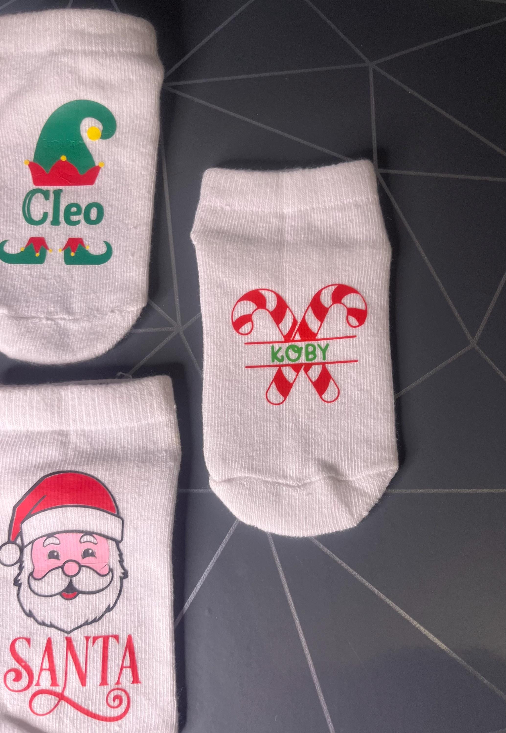 (Set of 3)Personalized Baby/Kids Christmas Socks