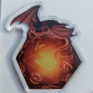 Dice Dragon Pin
