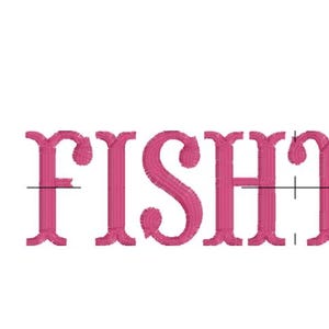 Fishtail Embroidery Font-BX file 1&quot; 2&quot; 3&quot; sizes