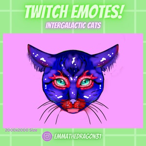 Cute Slay Chubby CAT Emote Intergalactic cat Vtuber PNGtuber Twitch Discord