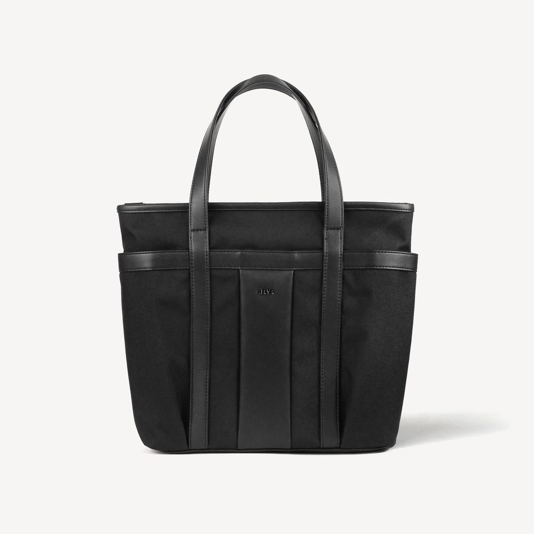 JIVI Quentin Tote Bag, Laptop Tote, Work Bag, Unisex Tote, Black Tote — free download