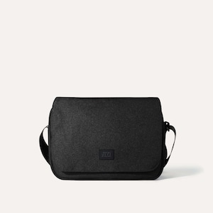Bolso bandolera JIVI para hombre y mujer, elegante bolso bandolera negro para uso diario y viajes, pequeño bolso minimalista de lona de poliéster.