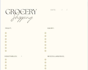 Grocery List Organizer