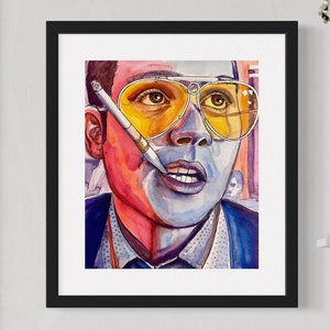 Art Print Fear and Loathing in Las Vegas Watercolor Illustration Art