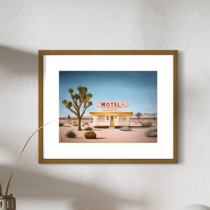 Art Print 14 x 11 in Pink Motel Wes Anderson Art