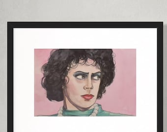 Art Print Rocky Horror Picture Show Watercolor Illustration Home Decor Goth