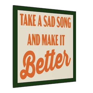 Beatles Lyric Canvas Print – Inspirational Quote, Uplifting Wall Art