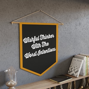 Wishful Thinker Worst Intentions - Taking Back Sunday Inspired Pennant - Pop Punk - Emo Gifts