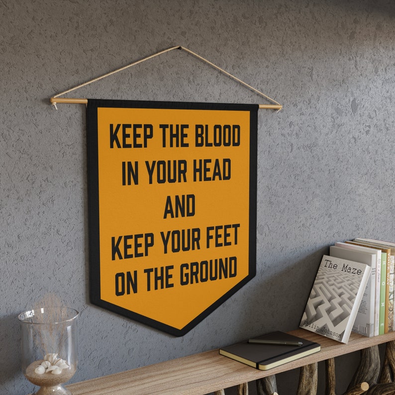 Pop Punk Pennant - Quiet Things / Brand New Lyrics Pennant - Emo Gifts Gold / Black