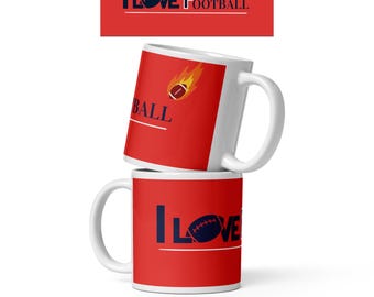 I love Football coffee cup 300ml