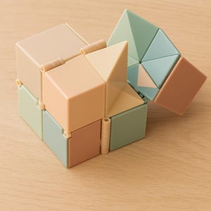 Infinity Cube Puzzle STL File – 3D Printable STEM Toy, Fidget Cube, Transforming Articulated Model for Kids & Adults