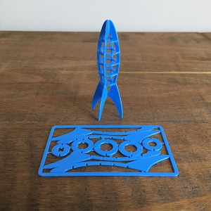 3D gedrucktes Mini-Raketenmodell, Visitenkarten-Größe abnehmbares DIY Space Shuttle, Desktop-Dekor, STEM-Lernspielzeug, STL-Datei