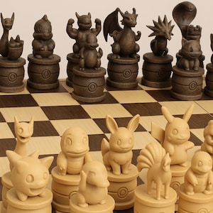 Archivos STL de ajedrez de fantasía para impresión 3D, modelos de juegos de mesa digitales.