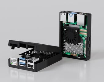 Raspberry Pi 4用通気孔付きケースSTLファイル：3Dプリント可能なファンハウジング（デジタルダウンロード）