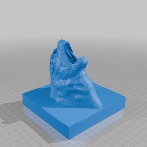 Archivo STL de tapa de caja de pañuelos Godzilla, porta servilletas con cabeza de monstruo imprimible en 3D, descarga digital única de decoración para el hogar, dispensador de papel divertido