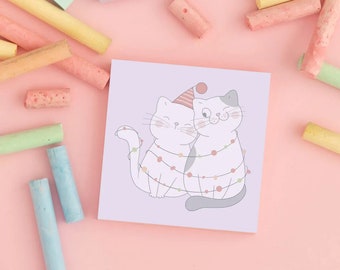 Cat notepad, memopad, 50 sheets, 9 cm x9 cm, not sticky