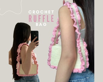 modèle de sac à bandoulière au crochet / crochet coquette esthétique / sac coquette au crochet / modèle de sac au crochet facile à suivre