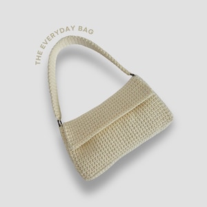 PATRÓN DE BOLSO DE GANCHILLO - The Everyday Crochet Bag - patrón de bolso de hombro de crochet - bolso de crochet con solapa
