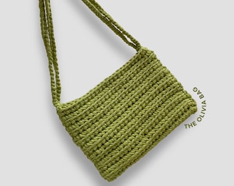 Padrão de bolsa de ombro em crochê / instruções passo a passo fáceis de crochê com fotos / bolsa de crochê com fio de camiseta