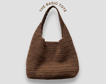 Patrón básico de bolso tote a crochet / Patrón en PDF / Bolso sencillo a crochet