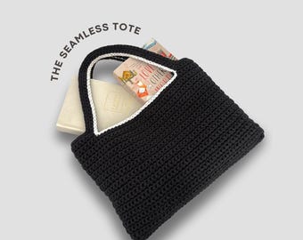 Häkelanleitung - Seamless Crochet Tote Bag Pattern - Einfaches anfängerfreundliches Häkeltaschenmuster
