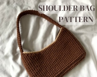 Patrón bolso bandolera estético a crochet, patrón bolso crochet