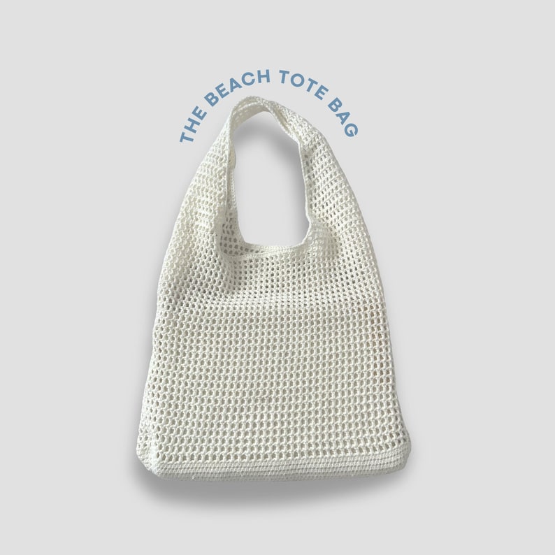 Patrón de bolso de playa de crochet / Patrón de bolso de malla de crochet / Patrón de bolso de verano de crochet / Patrón de bolso de crochet / Patrón de bolso de red de crochet / imagen 1