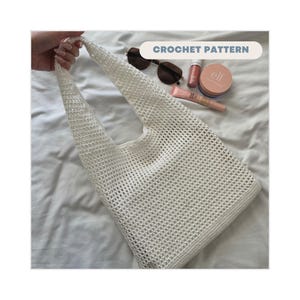 Patrón de bolso de playa de crochet / Patrón de bolso de malla de crochet / Patrón de bolso de verano de crochet / Patrón de bolso de crochet / Patrón de bolso de red de crochet /