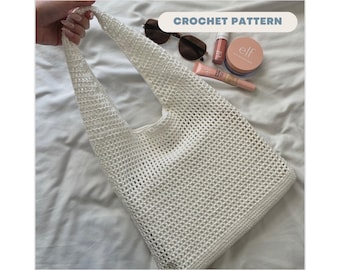 crochet beach bag pattern | crochet mesh bag pattern | crochet summer bag pattern | crochet bag pattern | crochet net bag pattern |